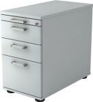 Standcontainer Teda H720-760xB428xT800mm grau 2Schubl.1Registratur Chromgriff