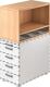 Aufsatzschrank H530xB800xT428mm 1 OH u.3 Kunststoffablagen Eiche