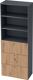 Schrank H2156xB800xT420mm graphit/Asteiche 6 OH 3 Hängeregistraturen