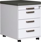 Sitzauflage anthrazit gepolstert f.Rollcontainer