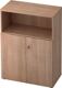 Schrank H1100xB800xT420mm Nussbaum/Nussbaum 3 OH 2 Türen HAMMERBACHER