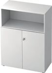 Schrank H1100xB800xT420mm Weiß/Weiß 3 OH 2 Türen HAMMERBACHER