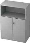 Schrank H1100xB800xT420mm Grau/Grau 3 OH 2 Türen HAMMERBACHER