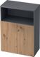 Schrank H1100xB800xT420mm Graphit/Asteiche 3 OH 2 Türen HAMMERBACHER