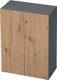 Schrank H1100xB800xT420mm Graphit/Asteiche 3 OH 2 Türen Knaufgriff