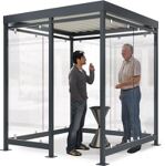 Unterstand H2510xB2165xT2165mm STA verz.u.besch.grau ESG-Glas WSM