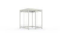 Unterstand H2510xB2165xT2165mm STA verz.u.besch.grauweiß ESG-Glas WSM