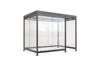 Unterstand H2510xB3185xT2165mm STA verz.u.besch.grau ESG-Glas WSM