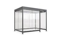 Unterstand H2510xB3185xT2165mm STA verz.u.besch.grau ESG-Glas WSM