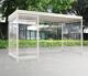 Unterstand H2510xB3185xT2165mm STA verz.u.besch.grauweiß ESG-Glas WSM