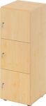 Schließfachschrank Zylinderschl.Ahorn/Ahorn H1100xB400xT420mm 3 Abt.HAMMERBACHER