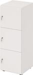 Schließfachschrank Zylinderschl.weiß/weiß H1100xB400xT420mm 3 Abt.HAMMERBACHER