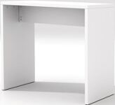 Stehtisch H1083xB1200xT650mm weiss zerlegt m.4 Kleiderhaken