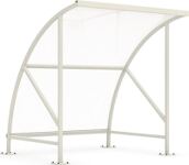 Fahrradüberdachung Grundeinheit B2090xH2200xT2100mm Bogendach PC grauweiß WSM