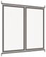 Seitenwand Aluprofil u.PC grau f.Überdachung 529040,529041 SPL