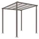Überdachung Grundmodell o.Verkleidung B2500xH2880xT2434mm Flachdach PC grau SPL