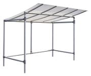 Überdachung Grundmodel o.Wand B2543xH2150xT1976mm Flachdach PC Alu.elox.SPL