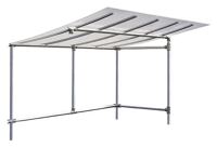 Überdachung Ausbaueinheit o.Wand B2543xH2150xT1976mm Flachdach PC Alu.elox.SPL