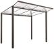 Überdachung Grundmodell o.Wand B2500xH2250xT2000mm Geschwungen PC grau SPL