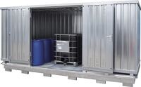 Lagercontainer B5075xT2075xH2385mm mont.f.passive Lagerung verz.Auffangvol.1300l