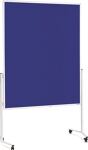 Moderationswand B1200xH1500mm fahrb.Filzbezug blau MAGNETOPLAN