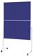 Moderationswand B1200xH1500mm klappb.fahrb.Filzbezug blau MAGNETOPLAN