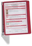 Wandhalter 5 Sichttafeln rot m.Profilrahmen DURABLE