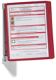 Wandhalter 5 Sichttafeln rot m.Profilrahmen DURABLE