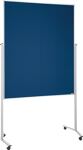 Moderationswand B.1200xH.1500-2150mm m.Alurahmen beidseitig blauer Filz