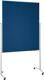 Moderationswand B.1200xH.1500-2150mm m.Alurahmen beidseitig blauer Filz