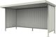 Überdachung Grund-EH,doppels.B4300xH2350xT4400mm Flachdach Profilbl.grauweiß WSM