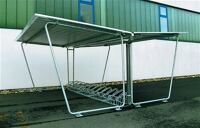 Überdachung Grundeinheit B4300x5000x225050mm doppelseit. Pultdach Well-PVC
