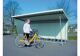 Rückwand Well-PVC f.Überdachungseinheit B4300xT2500mm m.Rohrrahmen