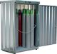 Gasflaschencontainer B1420xT1080xH2250mm m.Bodenrahmen verz./montiert