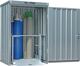 Gasflaschencontainer B1410xT1050xH2170mm verzinkt,mont.o.Bodenrahmen SÄBU