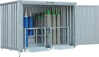 Gasflaschenlager B3050xT2170xH2250mm verz.montiert,o.Bodenrahmen SÄBU