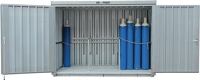 Gasflaschenlager B3050xT2170xH2250mm verzinkt,mont.m.Bodenr.m.Doppelfl.-T.SÄBU