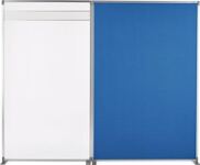 Raumteiler Textilbezug,pinnbar taubenblau B1250xH1700mm MAGNETOPLAN