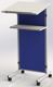 Rednerpult H1070xB590xT430mm silbergrau/königsblau 2 Böden,1 Front pinnbar