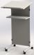Rednerpult H1070xB590xT430mm silbergrau/hellgrau 3 Böden,1 Front pinnbar