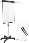 Flipchart Schreibfläche B682xH1050mm Weiß/schwarz Sternfuß m.5 feststellb. Rl.