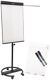 Flipchart Schreibfläche B682xH1050mm Weiß/schwarz Rundfuß m.5 feststellb. Rl.