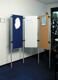 Präsentationsstellwand Textilbezug beids.o.Stativ graublau B1200xH1500mm