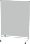 Mobile Stellwand B1200xH1500mm fahrbar Textilbezug grau