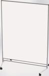 Mobile Stellwand B1200xH1500mm fahrbar Whiteboard weiss