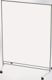 Mobile Stellwand B1200xH1500mm fahrbar Whiteboard weiss