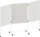Moderationswand Trio B2850xH1150mm fahrbar Textilbezug/magnethaftend grau/weiß