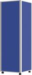 Litfasssäule B620xH1800mm fahrbar Textilbezug königsblau