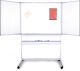 Multi-Flächentafel B2000xH1200mm Emaille weiß magn.m.5 Tafelflächen fahrbar