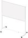 Whiteboard B1500xH1000mm fahrbar beids.magnethaftend